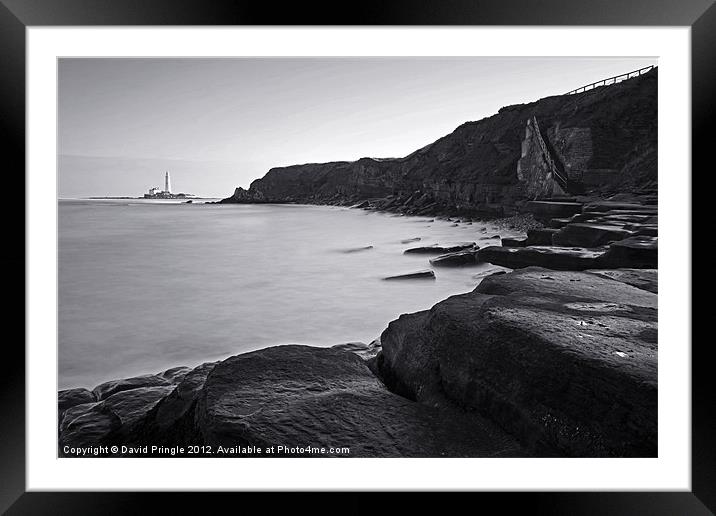 St Mary’s Lighthouse Framed Mounted Print by David Pringle