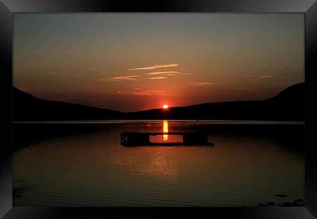 Sunset over Glossop Reservoir Framed Print by Jack Jacovou Travellingjour
