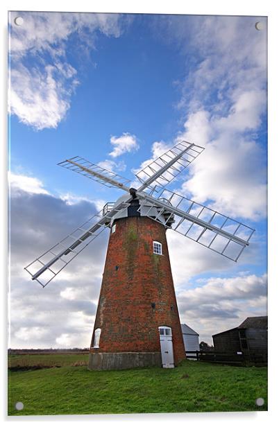 Horsey Mill, Norfolk Acrylic by Sandi-Cockayne ADPS