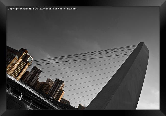 Millenium Bridge (Selective Colour) Framed Print by John Ellis