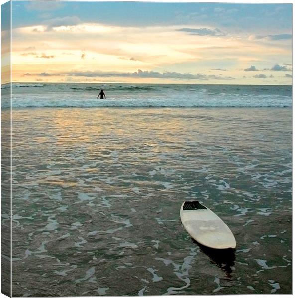Playa Tamarindo, Costa Rica,  Surf and Sunset Canvas Print by Eyal Nahmias