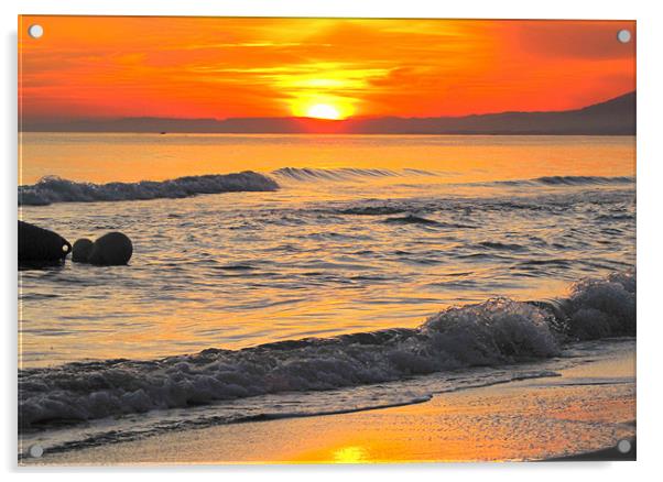 Sunset Marbella Acrylic by barbara walsh