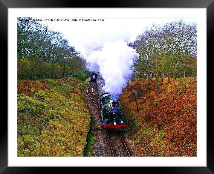 6695 leaving Harmans Cross Framed Mounted Print by Mike Streeter