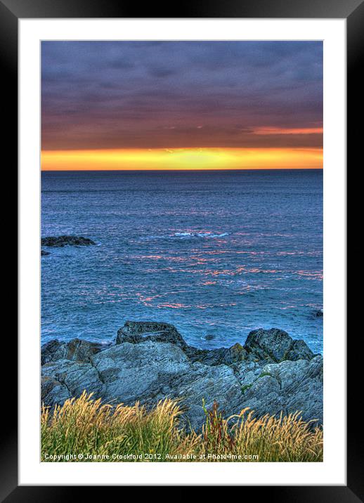 Sunset Waters Framed Mounted Print by Joanne Crockford