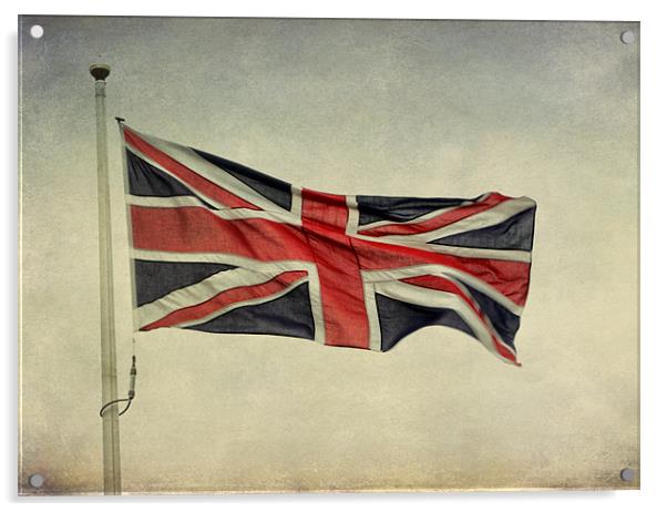 vintage flag Acrylic by Heather Newton