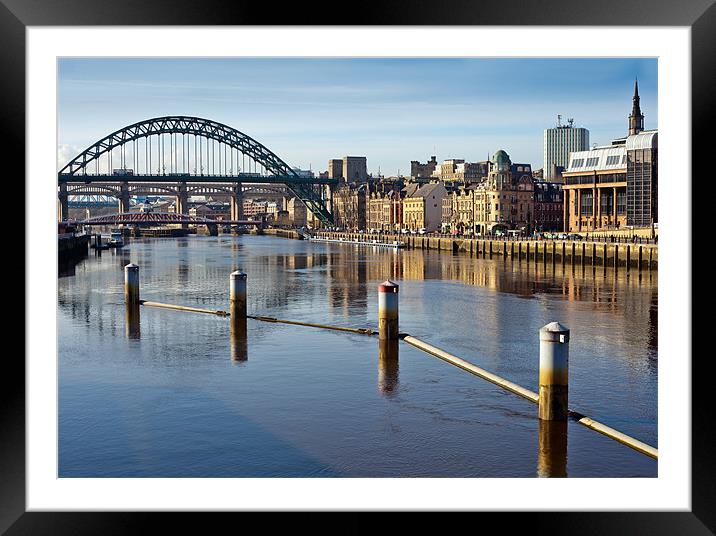 River Tyne and it's Bridges Framed Mounted Print by Richard Thomas