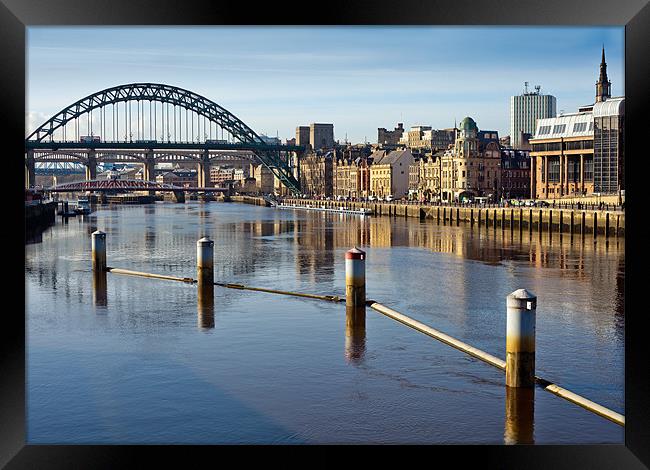 River Tyne and it's Bridges Framed Print by Richard Thomas