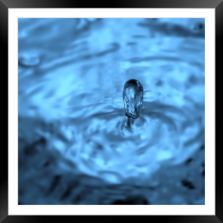 Water Droplet Framed Mounted Print by Mikaela Fox