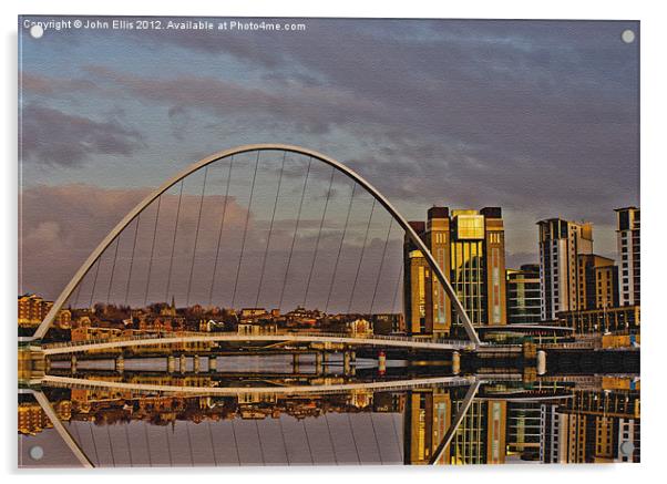 Millenium Bridge & The Baltic Acrylic by John Ellis