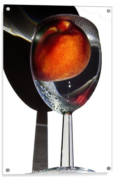 Peach glass Acrylic by Doug McRae