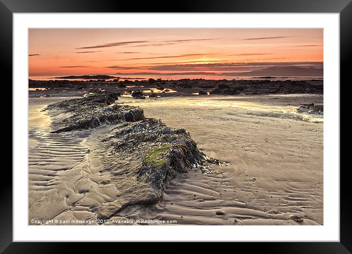North Beach Sunset Ardrossan Framed Mounted Print by Paul Messenger