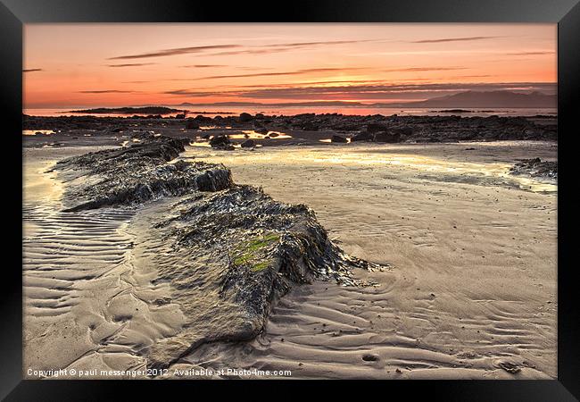 North Beach Sunset Ardrossan Framed Print by Paul Messenger