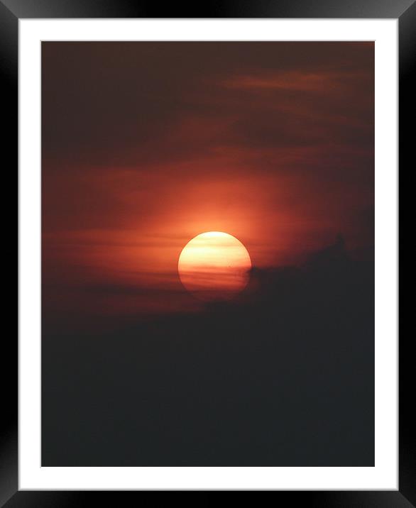 sun set Framed Mounted Print by karen grist