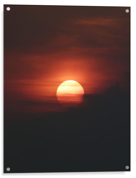sun set Acrylic by karen grist