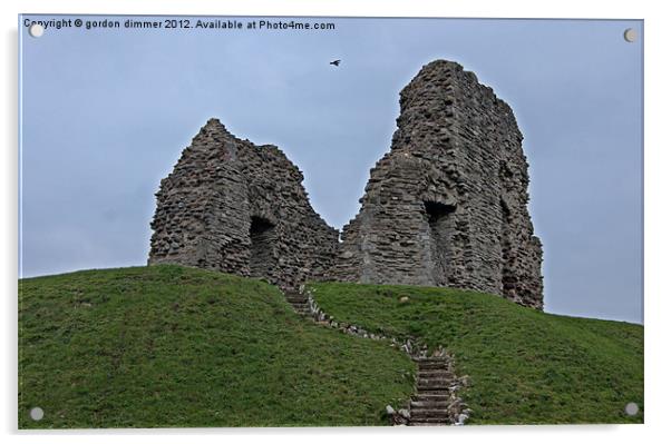 Christchurch castle ruins Acrylic by Gordon Dimmer