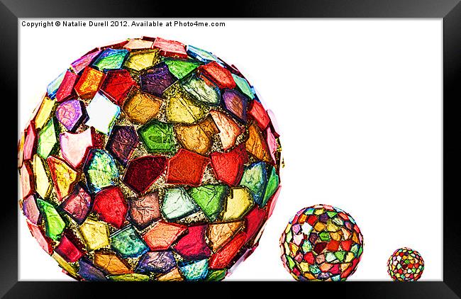 Shattered Spheres Framed Print by Natalie Durell