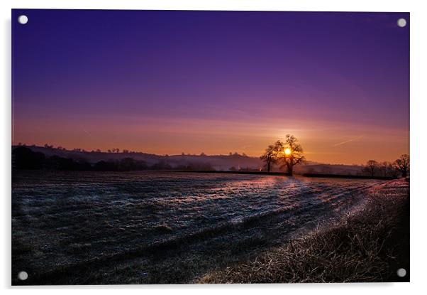 Wirksworth Sunrise Acrylic by Alan Matkin