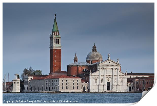 Church of San Giorgio Maggiore, Venice , Italy Print by Gabor Pozsgai