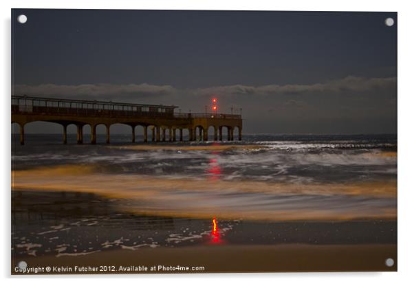 Moonlit Pier Acrylic by Kelvin Futcher 2D Photography