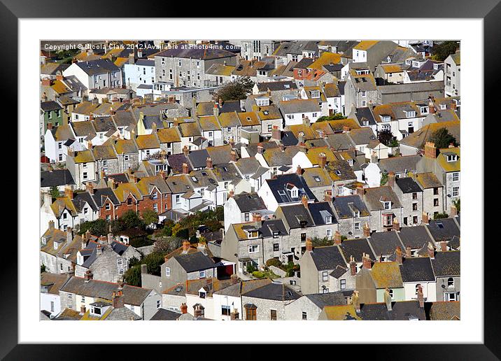 Rooftops Framed Mounted Print by Nicola Clark