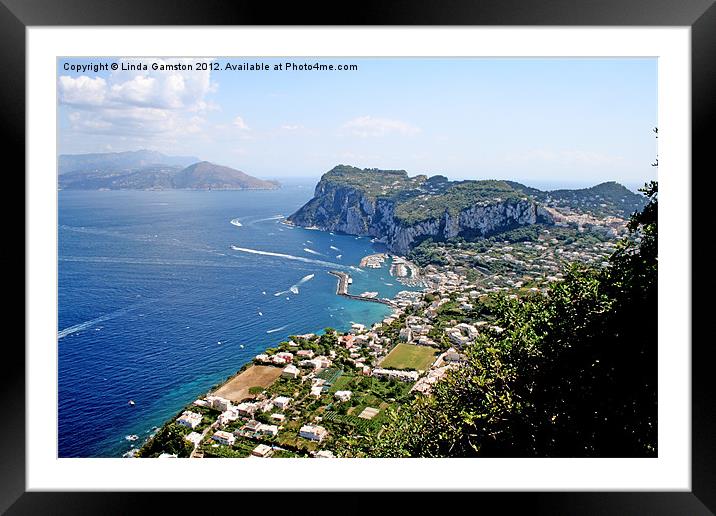 Island of Capri, Italy Framed Mounted Print by Linda Gamston