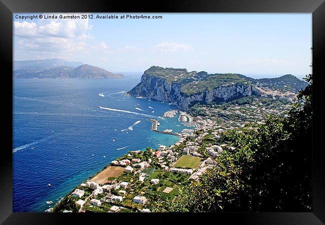 Island of Capri, Italy Framed Print by Linda Gamston