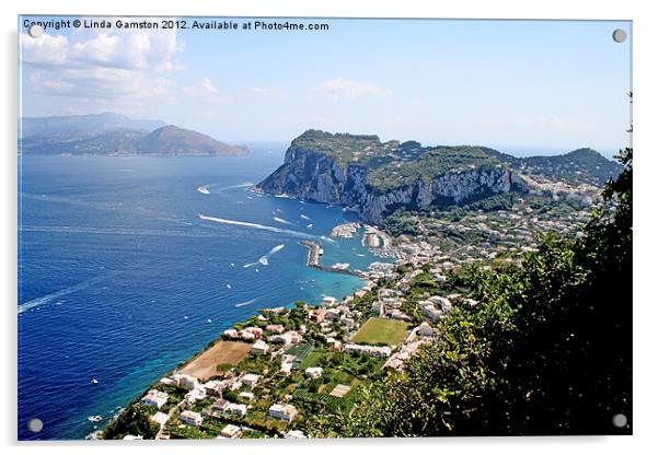 Island of Capri, Italy Acrylic by Linda Gamston