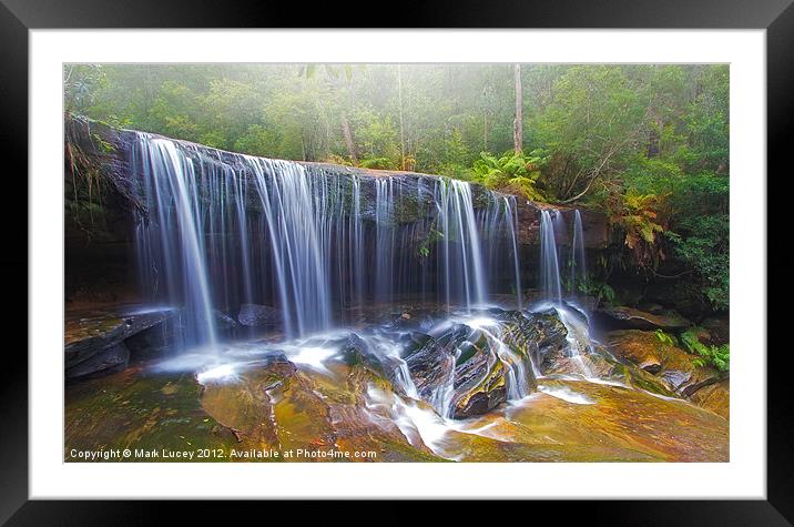 Falling Mist Framed Mounted Print by Mark Lucey