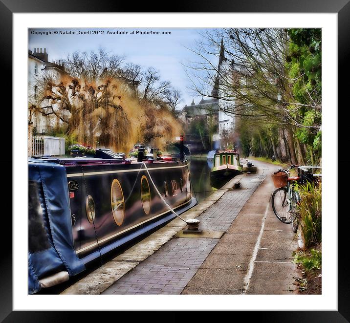 Moored Framed Mounted Print by Natalie Durell