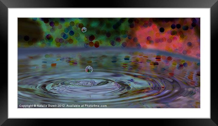 Drop on Drop Framed Mounted Print by Natalie Durell