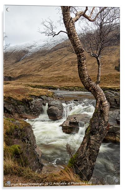 Glen Etive Scotland Acrylic by Paul Messenger