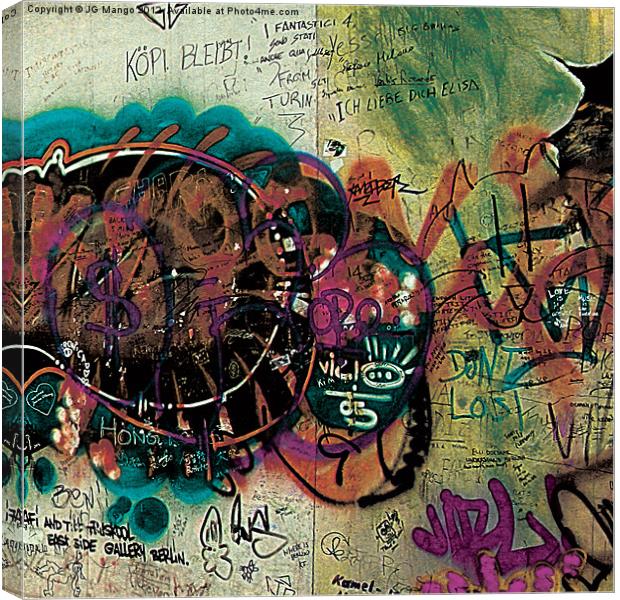 Berlin Wall Number 7 Canvas Print by JG Mango