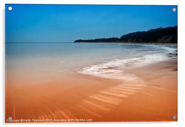 Tantallon Beach Acrylic by Keith Thorburn EFIAP/b