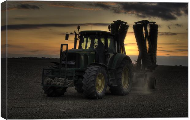 End of a Working Day on the Farm Canvas Print by Oliver Porter