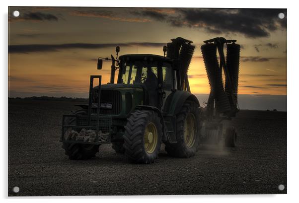 End of a Working Day on the Farm Acrylic by Oliver Porter