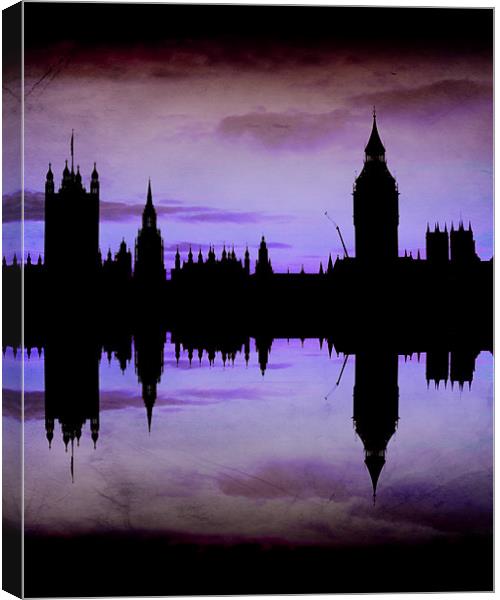 Purple London Canvas Print by Heather Newton