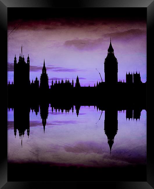 Purple London Framed Print by Heather Newton