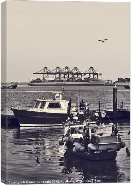 The Port Of Harwich Essex Canvas Print by Darren Burroughs