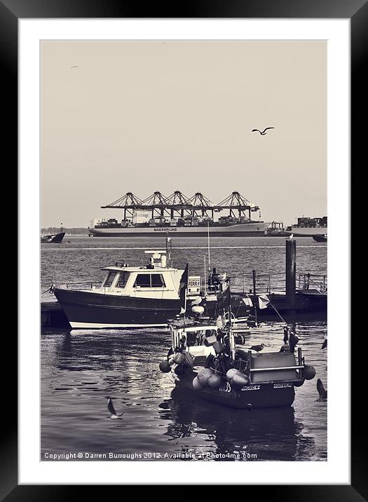 The Port Of Harwich Essex Framed Mounted Print by Darren Burroughs