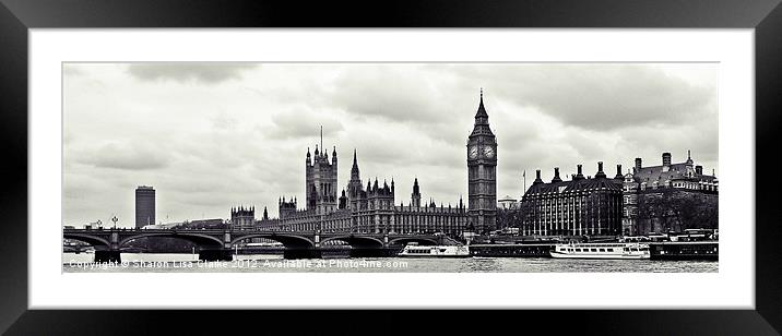 London Framed Mounted Print by Sharon Lisa Clarke