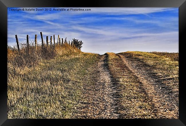 Over The Hill Framed Print by Natalie Durell