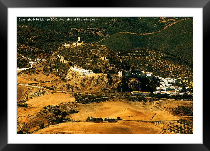 Zahara de la Sierra Framed Mounted Print by JG Mango