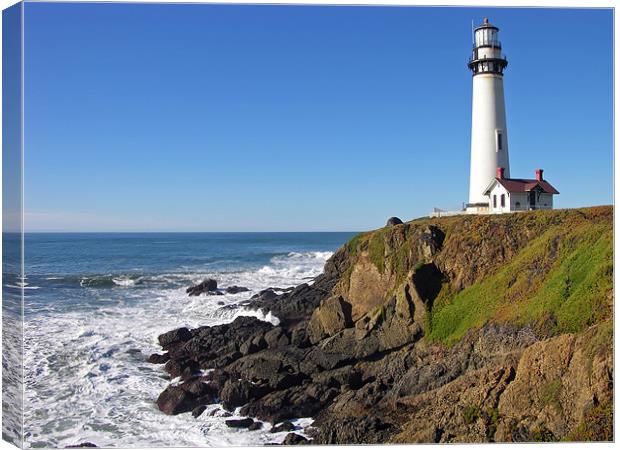 Pigeon Point Lighthouse Canvas Print by Mary Lane