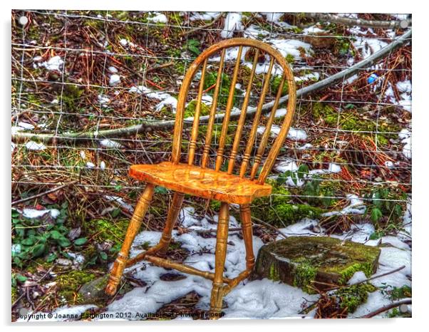 Old forgotten chair Acrylic by Joanne Partington
