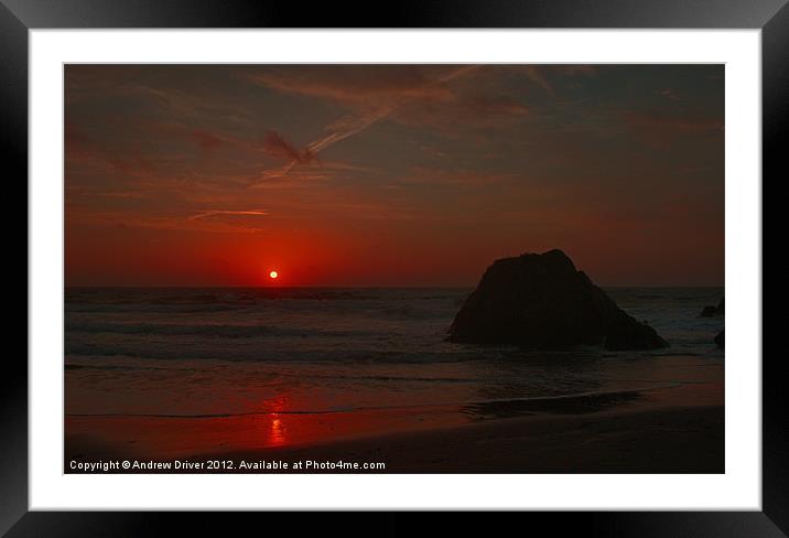 Sunrise glow Framed Mounted Print by Andrew Driver