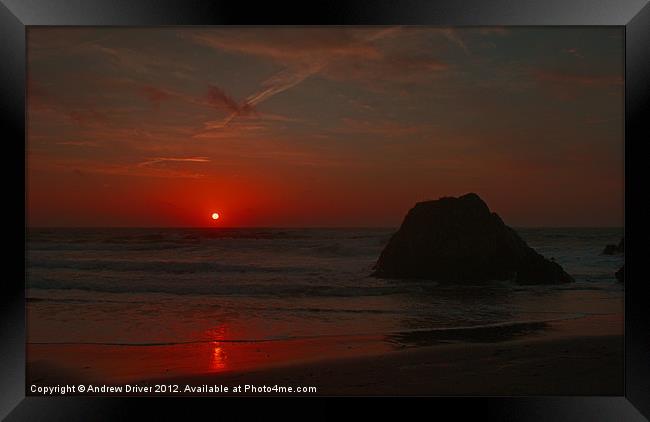Sunrise glow Framed Print by Andrew Driver