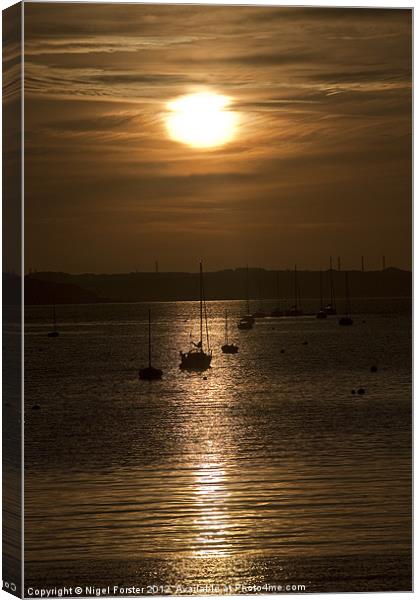 Dale Harbour Sunrise Canvas Print by Creative Photography Wales