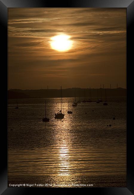 Dale Harbour Sunrise Framed Print by Creative Photography Wales