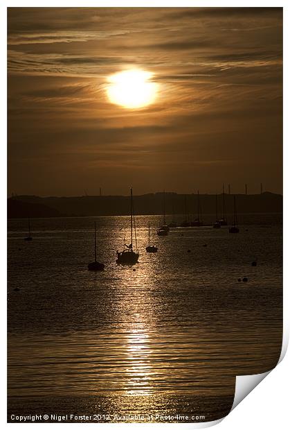 Dale Harbour Sunrise Print by Creative Photography Wales