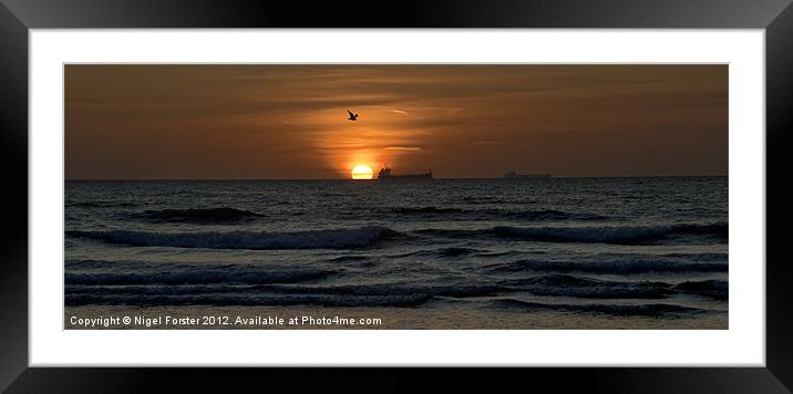 Broadhaven Sunset Framed Mounted Print by Creative Photography Wales